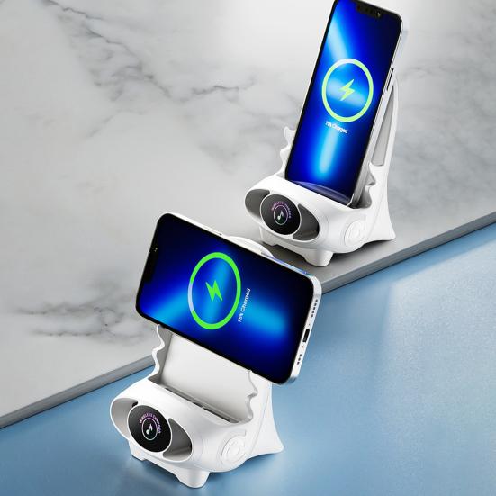 Portable Wireless Charger Mini Charging Station Wide Compatible Phone Stand Holder Bracket