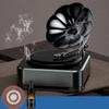 Solar Powered With Rotating Phonograph Design, Aluminum Alloy Aromatherapy Purifier With Scent Tablets