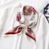 New Luxury Design 70*70Cm Horse Print Silk Square Scarf Women Soft Satin Hairband Neckerchief Office Hijab Headband Foulard Gift