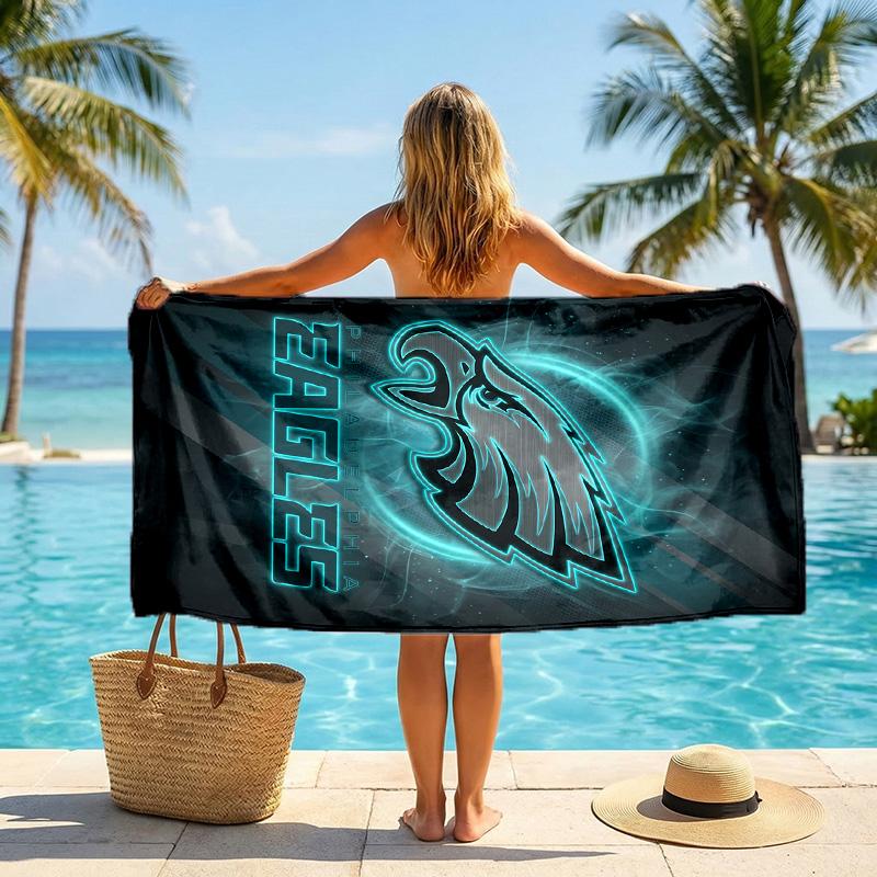 Philadelphia Eagles Fashion Beach Towel Portable Soft Quick Dry Towel For Swimming Camping Holiday Use