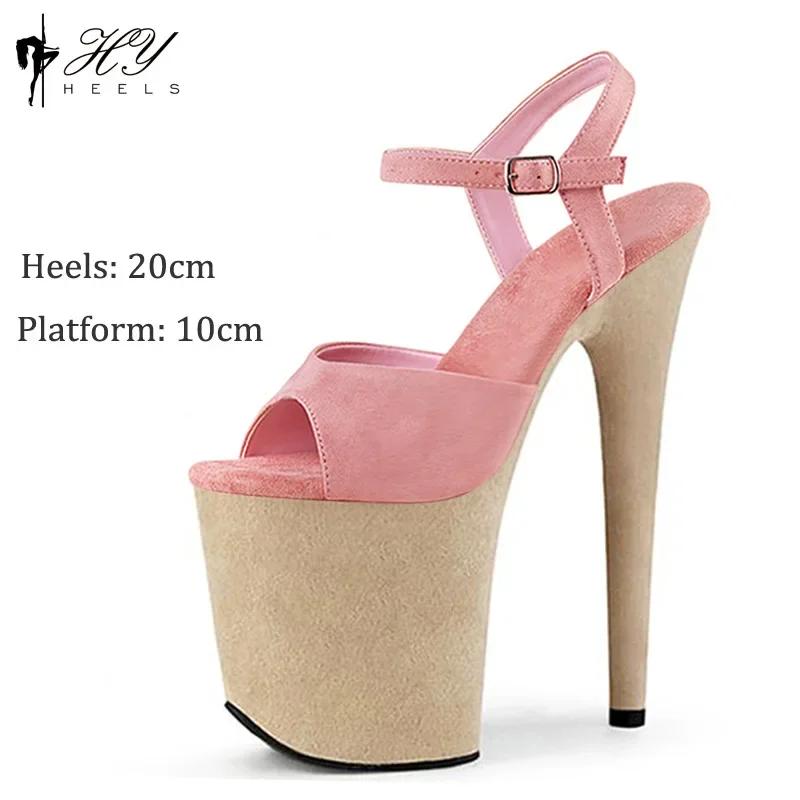 20cm Sexy Model Runway Shoes Performance Dress Wedding Banquet Super High Heels Sandals Sexy Fashion High Heels Shoes