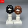 50 peças MOC Tijolos Cabelos Masculinos Headgear Primitivo Figura de 4cm Vestir Modelo de Cidade Blocos de Construção Educacionais Partículas Brinquedos para Crianças