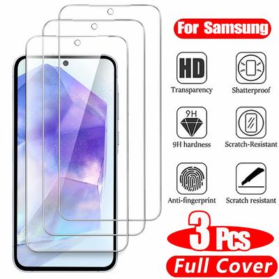 3 PZ Vetro Temperato HD Per Samsung A16 A26 A36 A56 A55 A53 A54 A35 A25 A15 Proteggi Schermo Samsung Galaxy S25 S24 Ultra Vetro Temperato