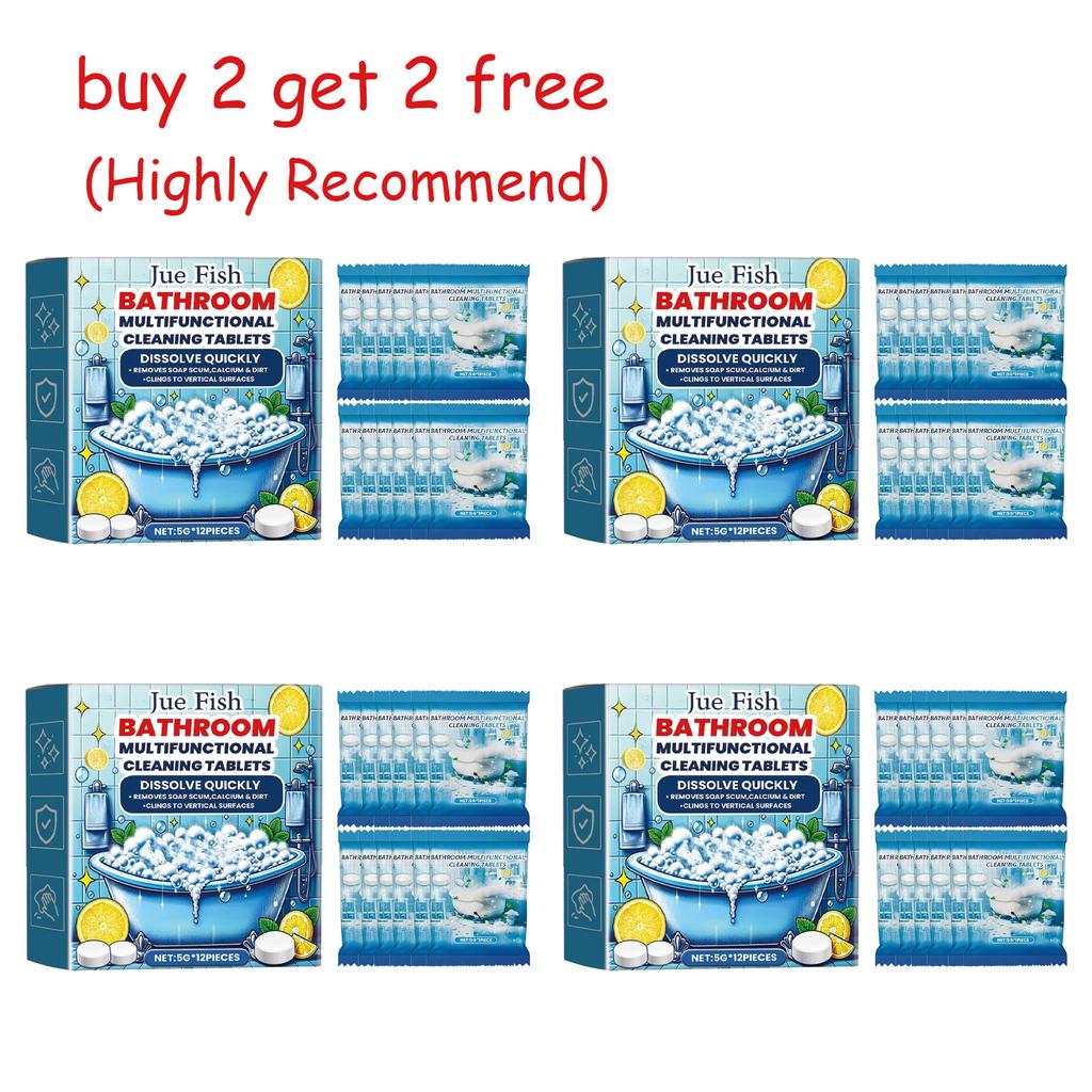 Bathroom Cleaning Tablets Toilet Descaling Clean Agent Rust Remover Bathtub & Shower Head Descaler for Stubborn Stains
