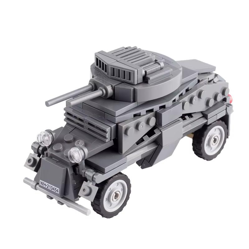 MOC WW2 Military War Vehicle Building Blocks Army Soldier US Spitfire Tank Armored Vehicle BF109 Fighter Jet Prison Cage Toys