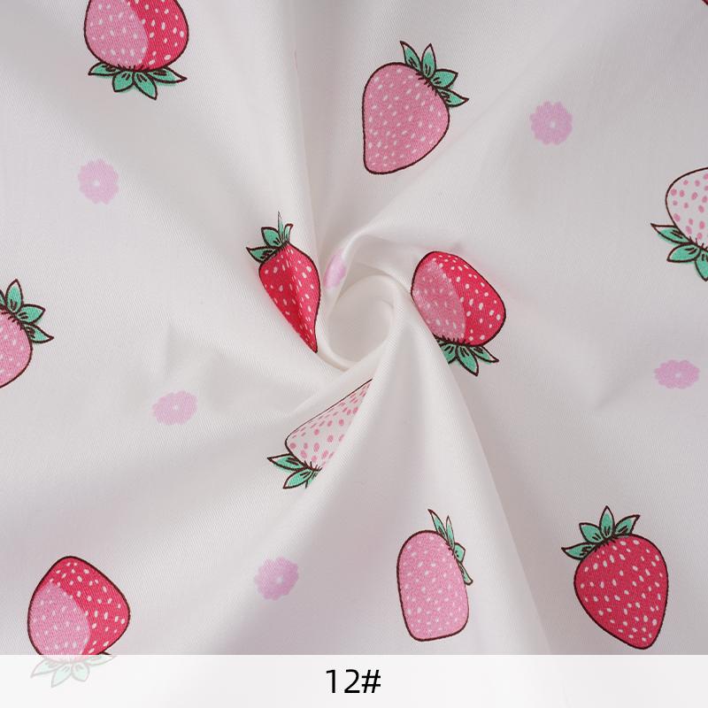 Pure Cotton Cartoon Printed Fabric for Summer Dress Bedding Children's Pajamas Handmade DIY Sewing Fabrics 0.5m/1m/2m