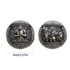 Medieval Knight Commemorative Coin Gift Box with Metal Relief Commemorative Medal Double sided Coin Craft Gift