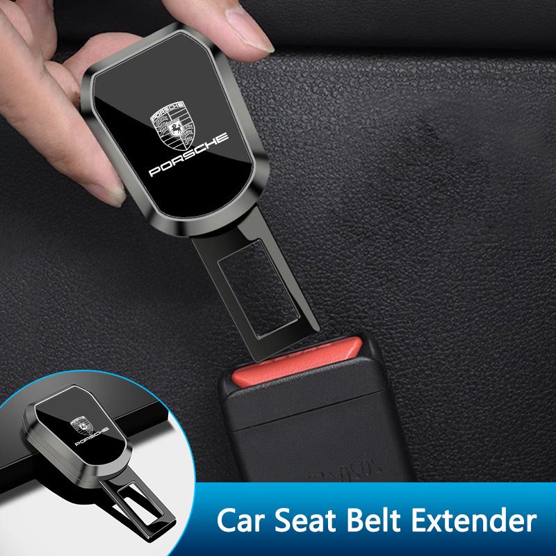 1PC Car Seat Belt Clip Extender Safety Belts Lock Buckle Plug For Porsche Macan 911 718 Taycan Panamera Boxster Cayman Accessory