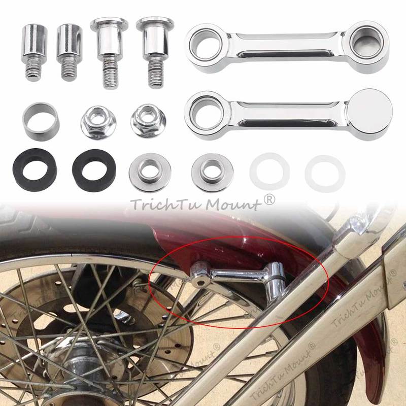 Кронштейн крепления переднего крыла Подходит для Harley Davidson 1993-2006 Softail Springer Fxsts С оригинальным стилем вилки Хромированный