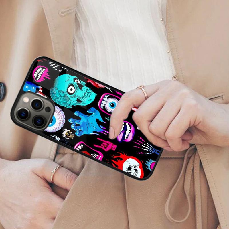 Halloween Scary Eyeball Magnetic Phone Case For APPLE iPhone 17 Air 16 14 13 12 Pro Max 15 Plus Charge With MagSafe Cover