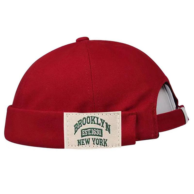 

Brooklyn1631 Label Of Cloth Brimless Skullies Cap Beanie Hat Men Street Portable Docker Hats Melon Skin Cap Hip Hop Vintage Caps