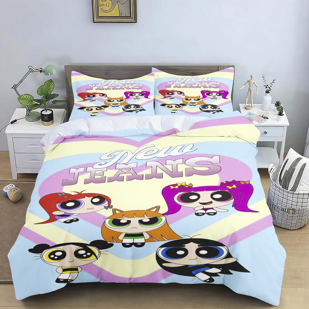 The Girls Printed Bedding 2/3 Piece Duvet Cover Set Cartoon Style For Children Adult Bedroom Home Decor Perfect