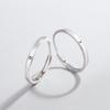 Sun & Moon Pure Silver Couple Rings - Openable Design for Men & Women, Valentine's Day Gift