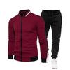 2024 Outono Inverno Agasalho Masculino Cor Sólida Com Capuz Moletom 2 Peças Conjuntos Masculinos Terno Masculino Fleece Esporte Moletom Com Capuz Calças De Moletom Conjuntos De Duas Peças