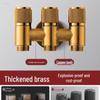 All-Copper Three-Way Diverter Valve with Triple Control Angle Faucet