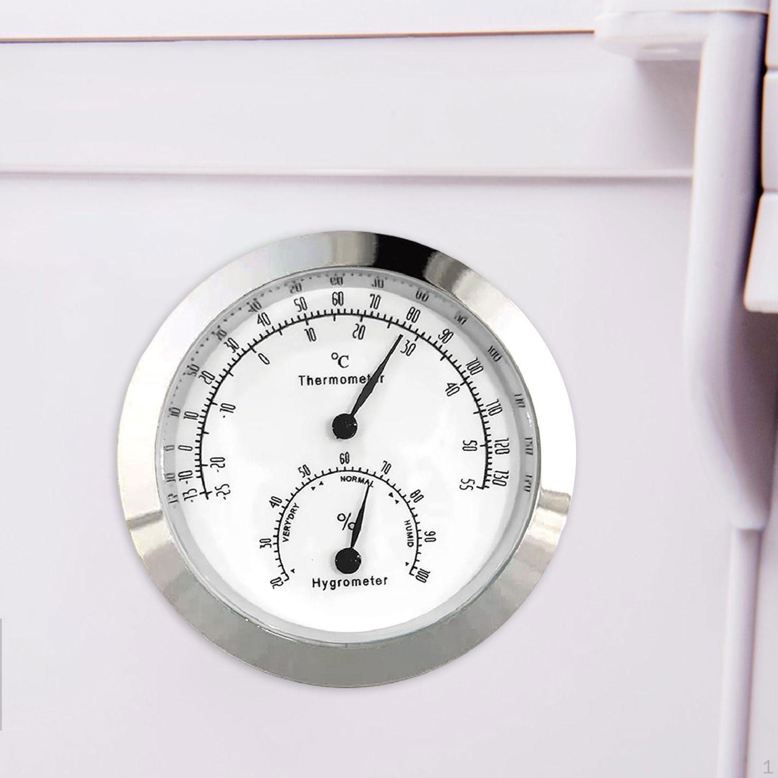 

1,69-дюймовый гигрометр-термометр аналоговый измеритель влажности декоративный термометр для серебряный