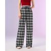 IEF 2026 Summer Casual Plaid Wide-Leg Pants