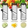 Adjustable Stainless Steel Mandolin Slicer with Foldable Non-Slip Base