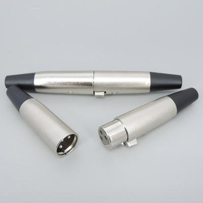 Metall XLR 3Pin Stecker Buchse Klinkenstecker Löten Adapter Verbinder für Musikpult Lautsprecher Audio Mikrofon Mic Kabel Klemmen a1