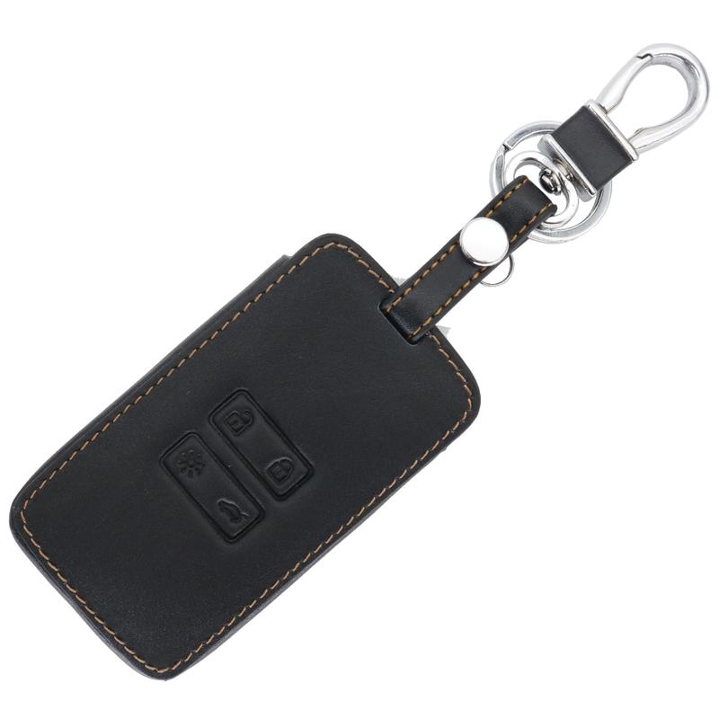 For Renault Megane Clio Captur Koleos Kadjar Talisman Espace 4 Button Leather Car Key Fob Case Cover Shell Holder Replacement