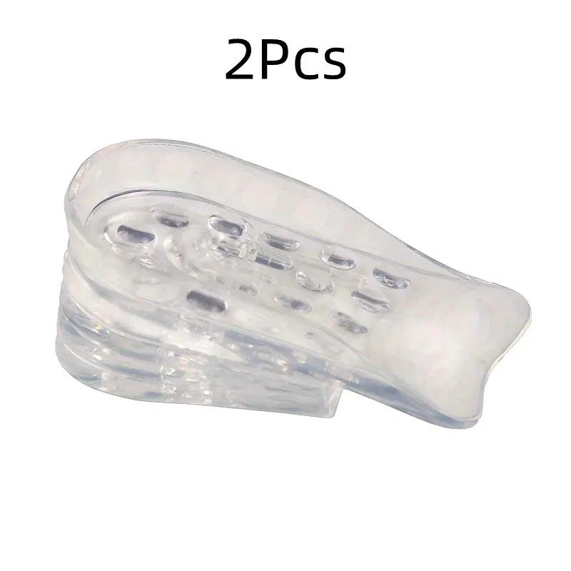 

2pcs 5-Layer Adjustable Insoles, Inner Height Increase Comfortable Transparent Heel Cushion білий