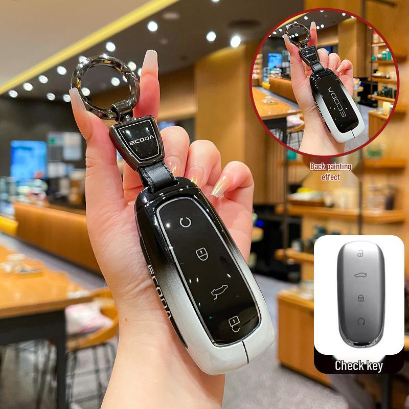 OMODA Chery Key Case: Zinc Alloy, High-Grade Metal Shell for New Model Remote Control Key.
