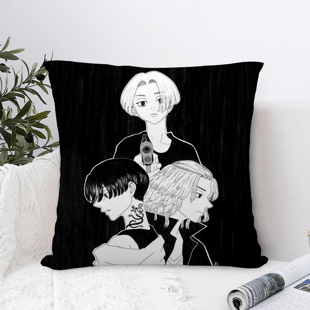 Anime T-Tokyo Revengers Pillow Case Plush Fabric Soft Pillowcase Double Sided Print Sofa Cushion Cover Throw Pillow Cover