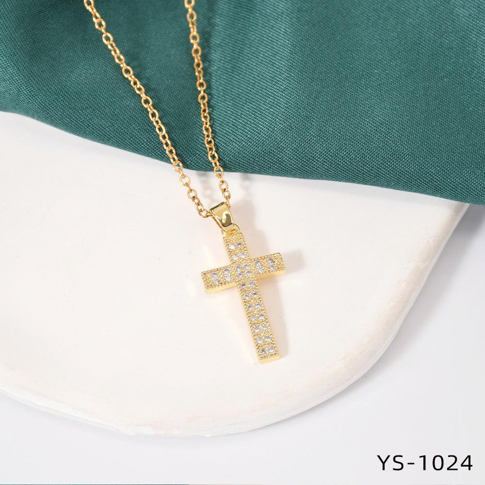 Fashion Trendy Titanium Steel Cross Necklace Women Luxury Versatile Accessory
