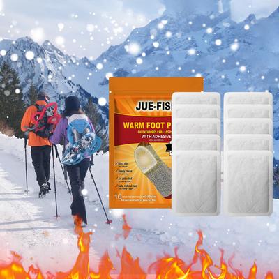 10/20Pc Foot Heat Warmers Self Adhesive Odorless Hot Insole Warmers Up To 8 Hours of Heat Multifunctional Foot Warmer for Winter