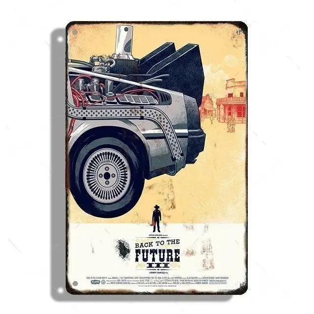 Retro Metal Sign Vintage Tin Sign Movie Back To The Future Poster for Wall Decor Cafe Bar Office Home Art Sign Gift