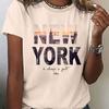 Letter-printed T-shirt Summer and Spring Short-sleeved Round-neck Casual Top Women's Clothing Women Clothes Graphic T Shirts