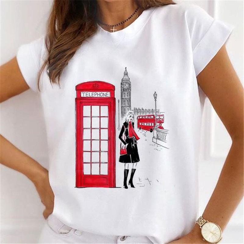 Explosive Sunflower Flower Base Casual White Shortsleeved Womens Tshirt Oversized T Shirt Harajuku Tops