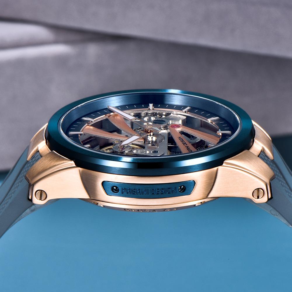 Pagani Design Men's Skeleton Hollow Automatic Mechanical Watch Luxury Sapphire Glass Stainless Steel Sports Watch Men's