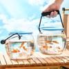 PET Beach Fish Tank Small Aquarium Fish Transport Container Mini Shell Crab Landscape Fish Tank Transparent Breathable Tank Box