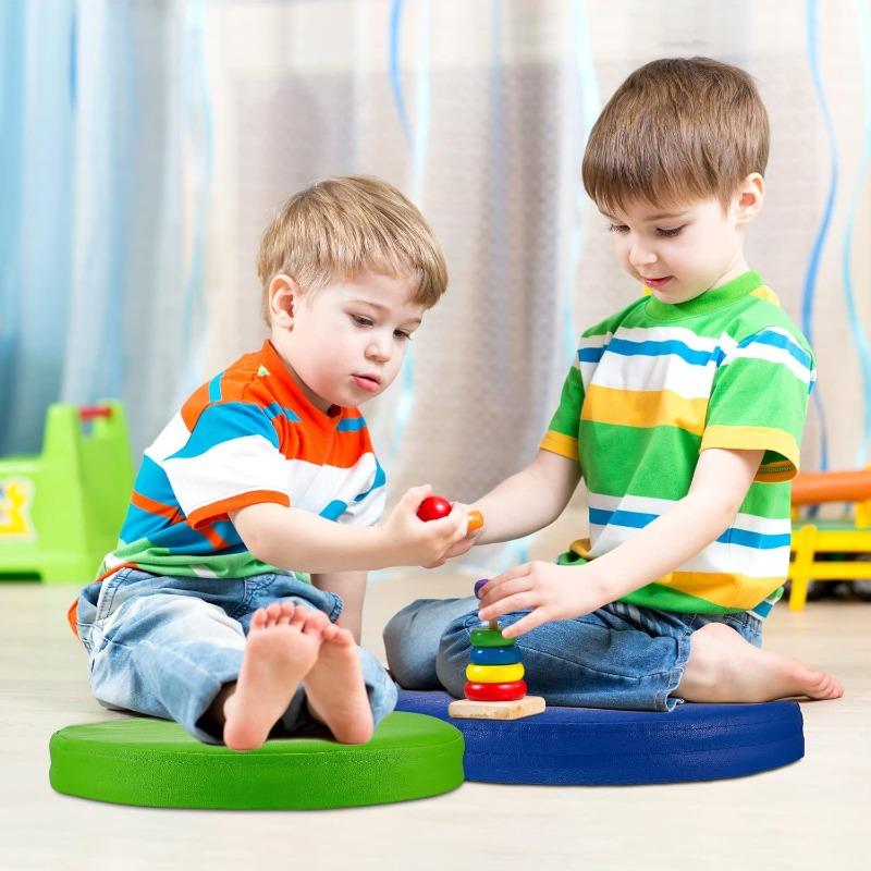 Camping Seat Pad Portable Outdoor Cushion Minimalist PU Leather Mat with Handle for Hiking Picnic Beach Foldable Round Stool