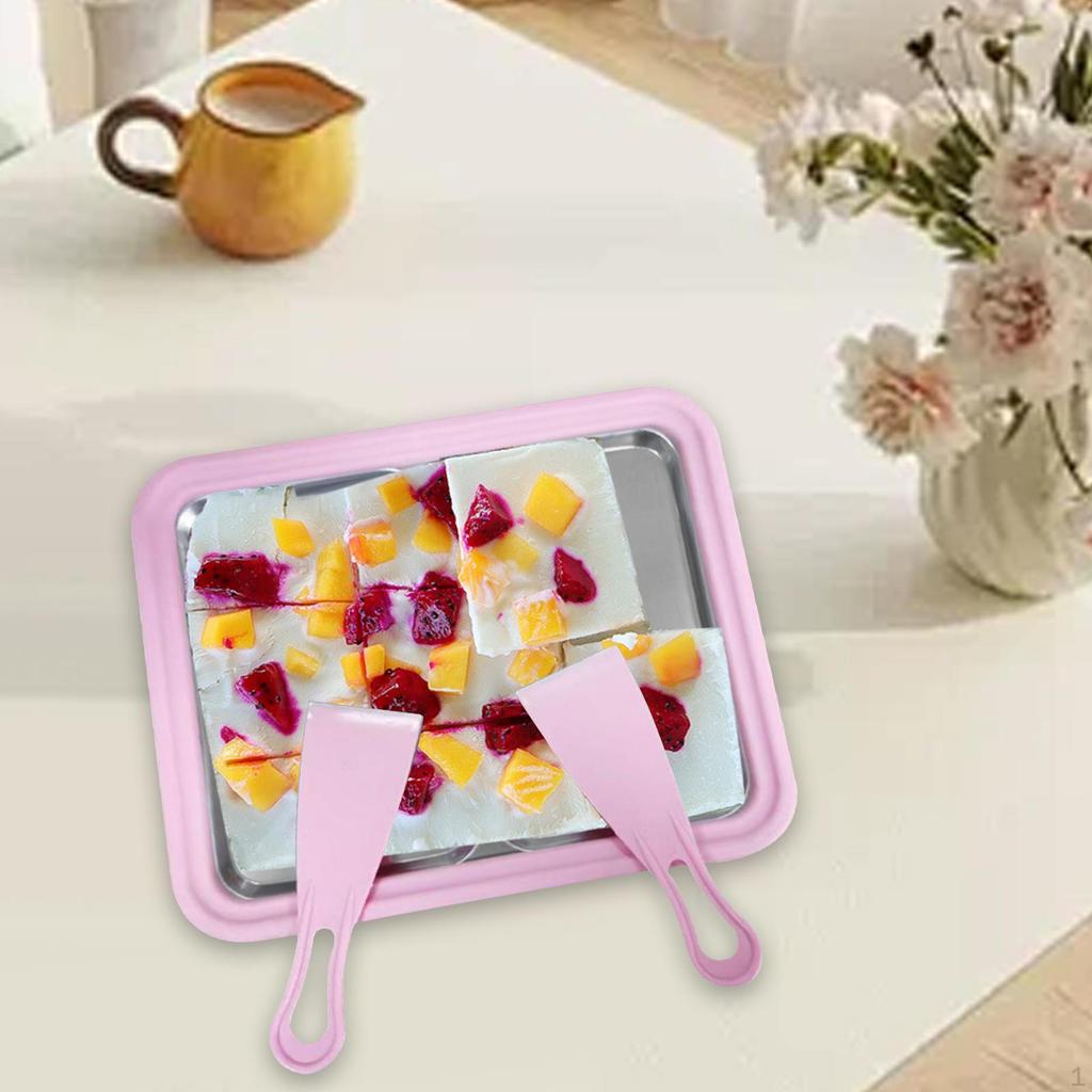 Ice Cream Maker Pan Roll Easy to Use Sweet Summer Yogurt Machine Cold Plate