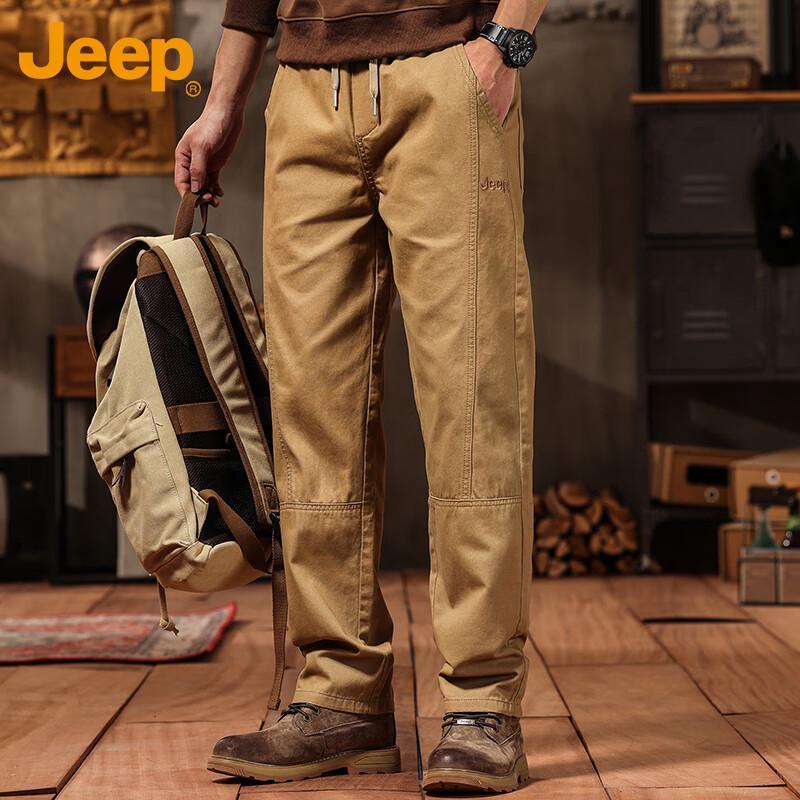 

JEEP Men s Straight Leg Cargo Casual Trousers XL