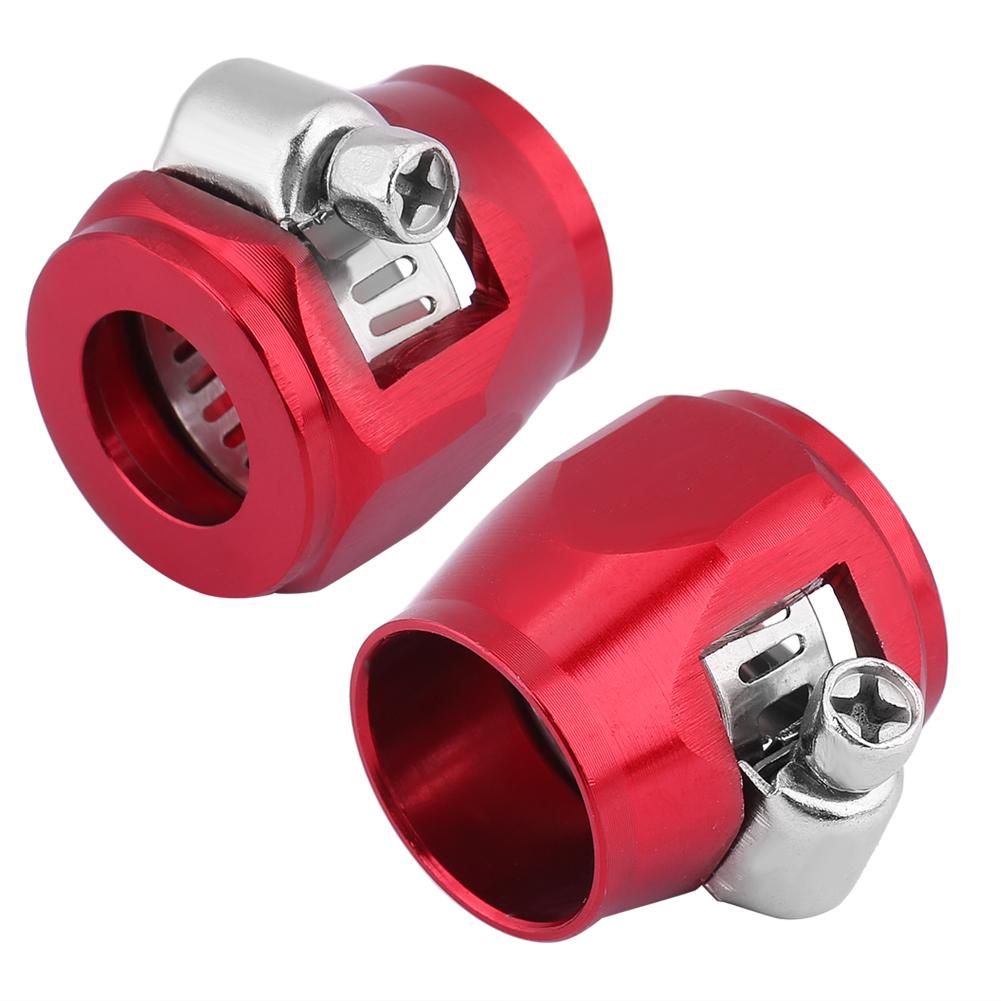 Car Oil Fuel Hose End Clamp Finisher Water Line Clip Hose Connectors AN4 12mm Red