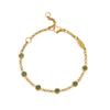 Classic Fashion Geometric Colorful Zircon Beaded Bracelet 12 Birthstones Stainless Steel 18K Gold Plated Anniversary Gift