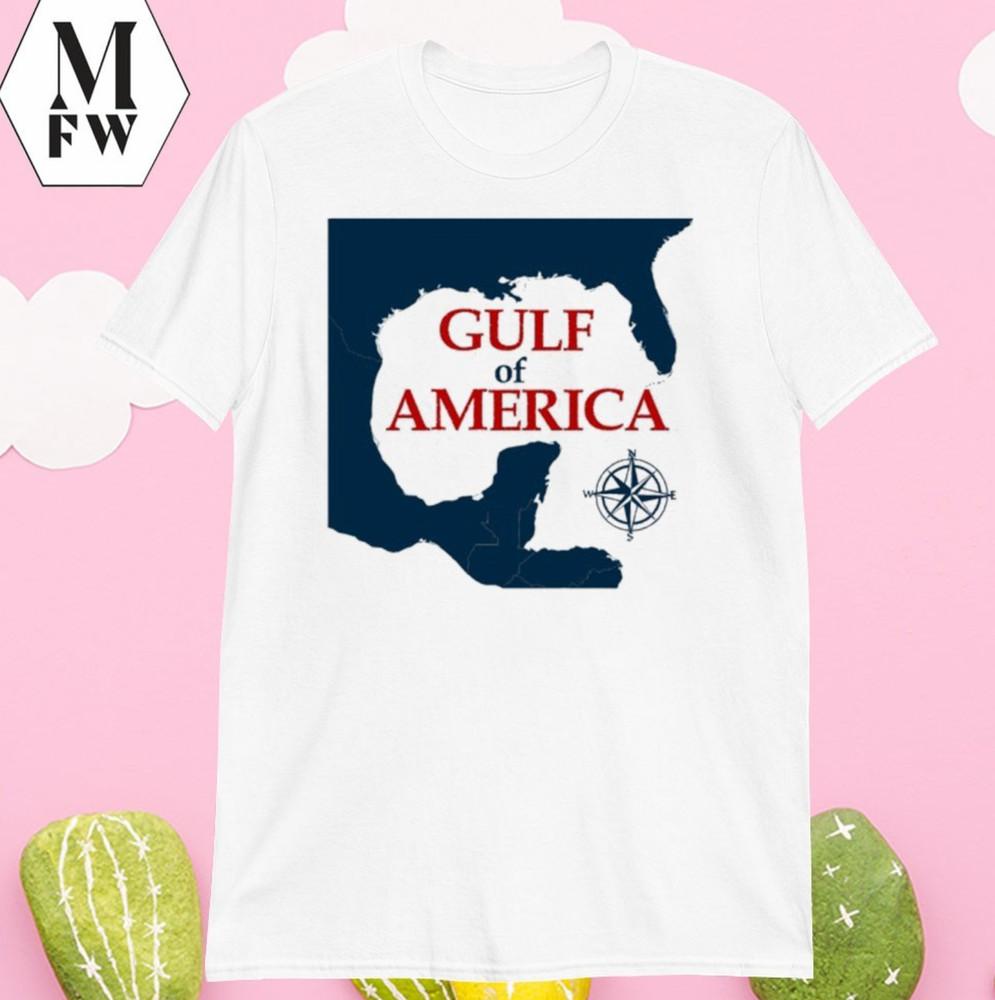 Gulf Of America Map Short Sleeve Shirt, All Size S-5Xl Unisex T-Shirt XXL