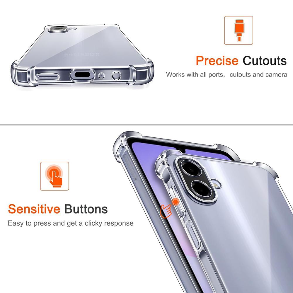 Shockproof Case For Samsung Galaxy A57 A37 A17 A07 A56 A36 A26 A16 A06 5G 4G Crystal Clear Ultra Thin Silicone Soft Shell Funda