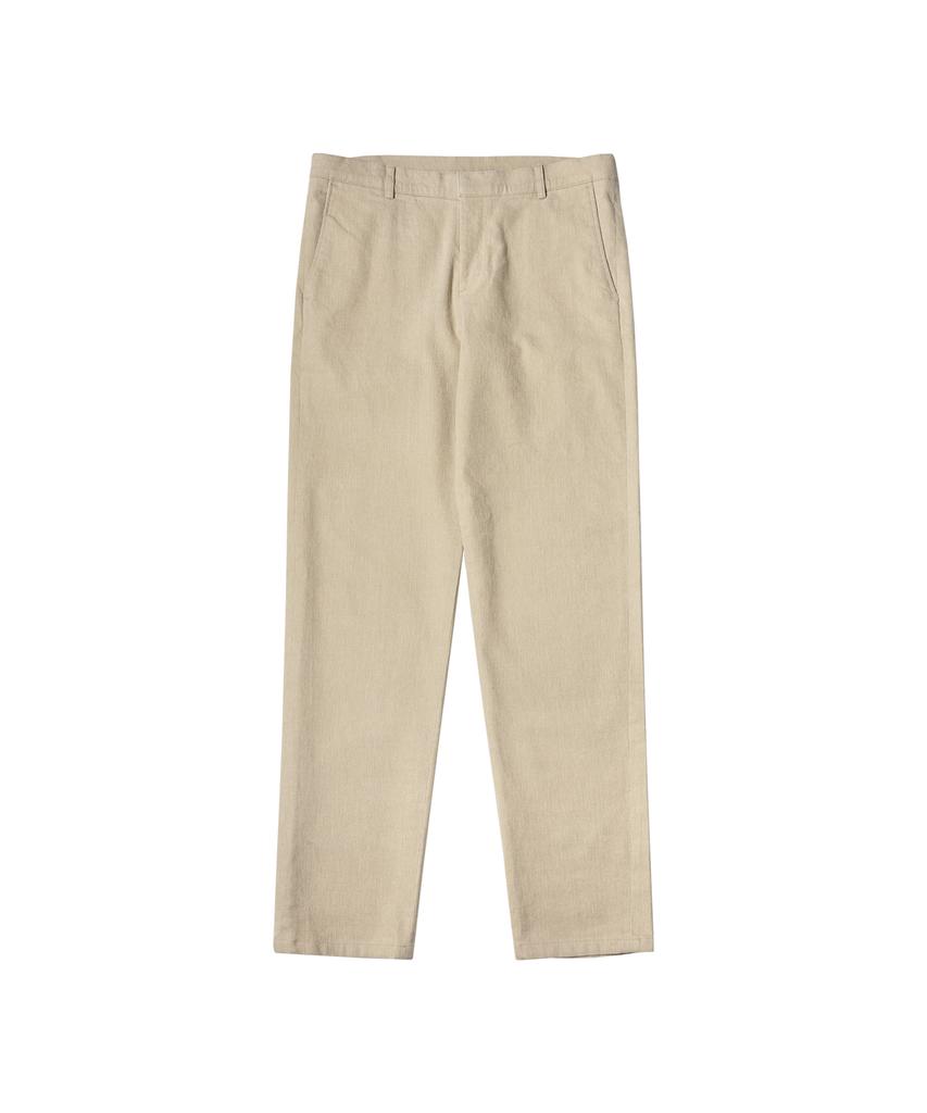 HALBKREIS LAYOUT P10032 Brushed Loose Tapered Pants_Beige