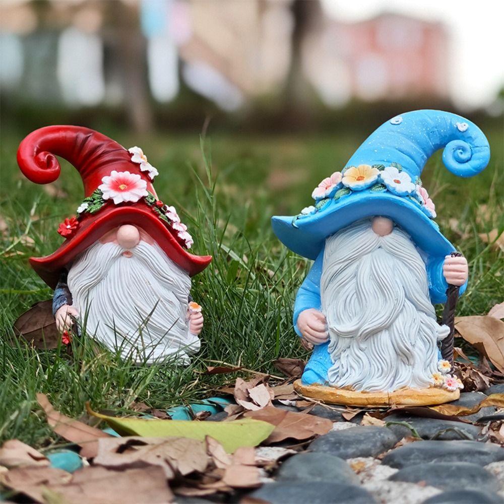 Funny Christmas Gnome Figurine Handmade Santa Claus Ornament  Home Xmas Decor