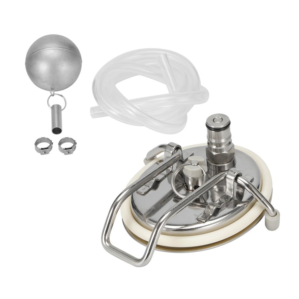 Edelstahl Homebrew Karbonisierungs-Keg-Deckel mit Bierschlauch Schwimmkugel für Kegland Kegs
