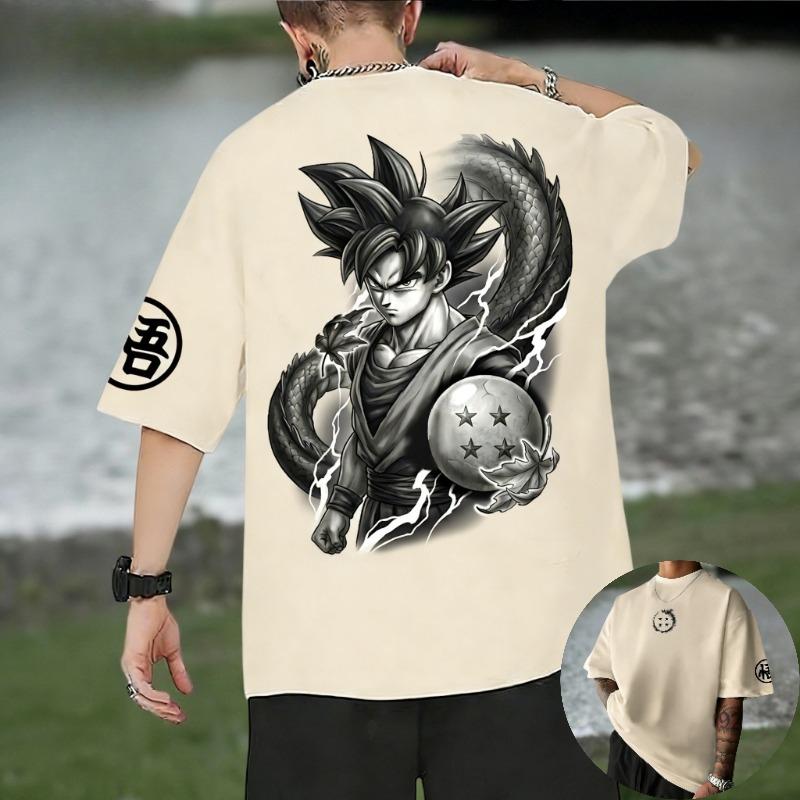 Мужская летняя футболка Dragon Ball Укун Ретро Уличный стиль XS