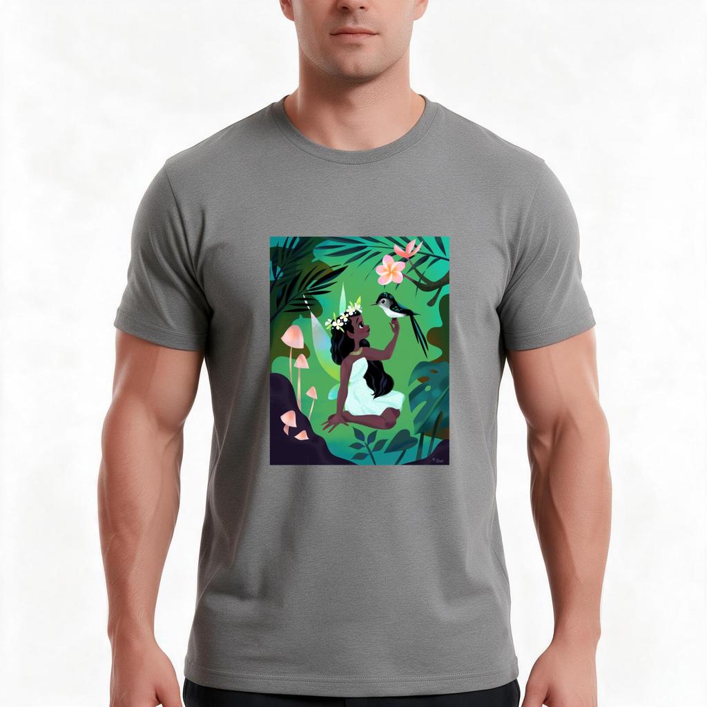 Fairy Friend Tshirt Summer Casual Cotton Tee Oversized Streetwear Tops Vintage Graphic Print Loose Fit Short Sleeve