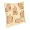 Capybara Cushion Cover Double Side Print Floor Pillow Case For Car Cool Pillowcase Home Decor