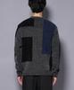 Nano Universe Mohair Blocking Size M Men's Knit, 010, Black, 672-5222226
