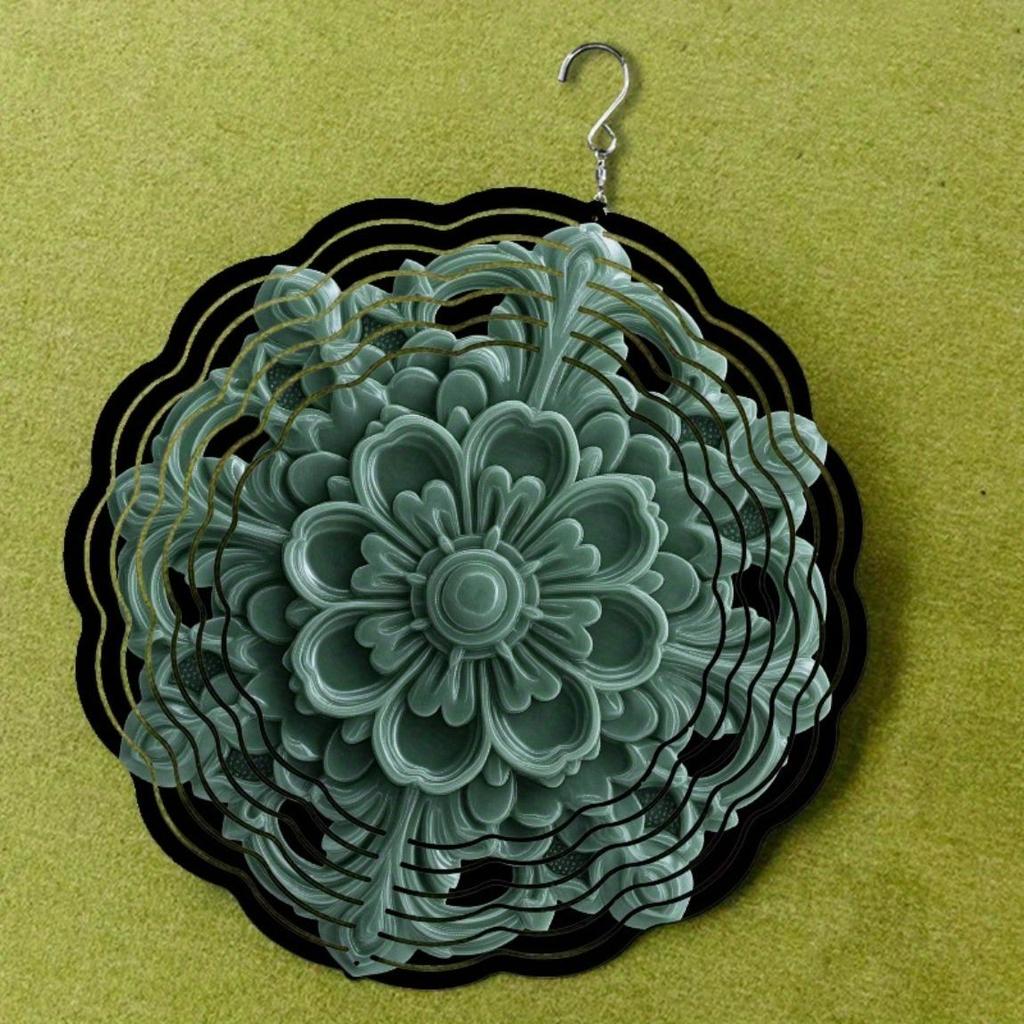 Metal Wind Spinner Mandala Wind Chime for Outdoor Indoor Decor All Season Holiday Gift Housewarming Decoration No Electricity Needed