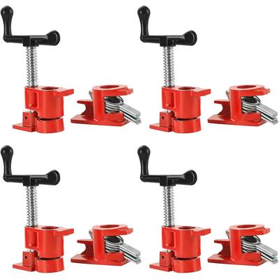 1/2” Wood Gluing Pipe Clamp Set, Cast Iron Wood Clamps Quick Release for Woodworking, Carpentry, Home Improvement, and DIY Projects